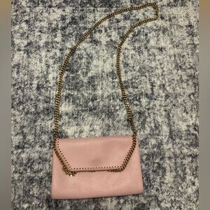 REAL STELLA MCCARTNEY Elegant Pink Chain Shoulder Bag